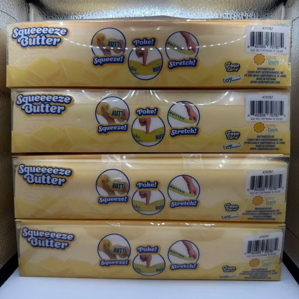 Sunny Days -Squeeeeze Butter *Authentic* Viral Sensory Squish Toy (Set of 4)